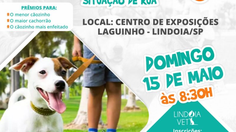1ª Cãominhada de Lindoia reúne famílias e seus mascotes